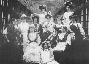 Female nursing staff in fancy dress for the patients ball 1910 sm.jpg